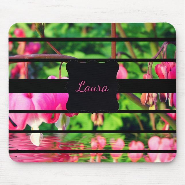 Personalized Fuchsia design Mouse Pad (Front)