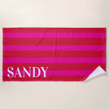 Personalized fuchsia pink stripes