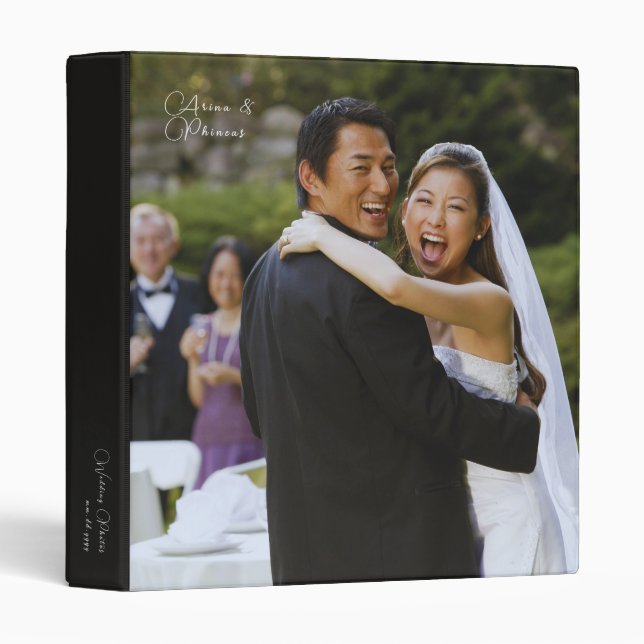 Personalized Full Photo Wedding Album 3 Ring Binder (Front/Spine)