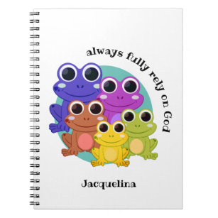 Personalized FULLY RELY ON GOD Christian  Notebook