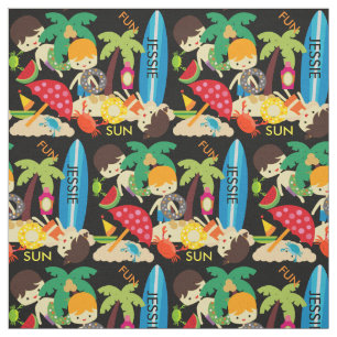 Personalized Fun at the Beach Fabric