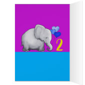 Personalized Fun Baby Elephant 2nd Birthday Poem (Inside (Left))
