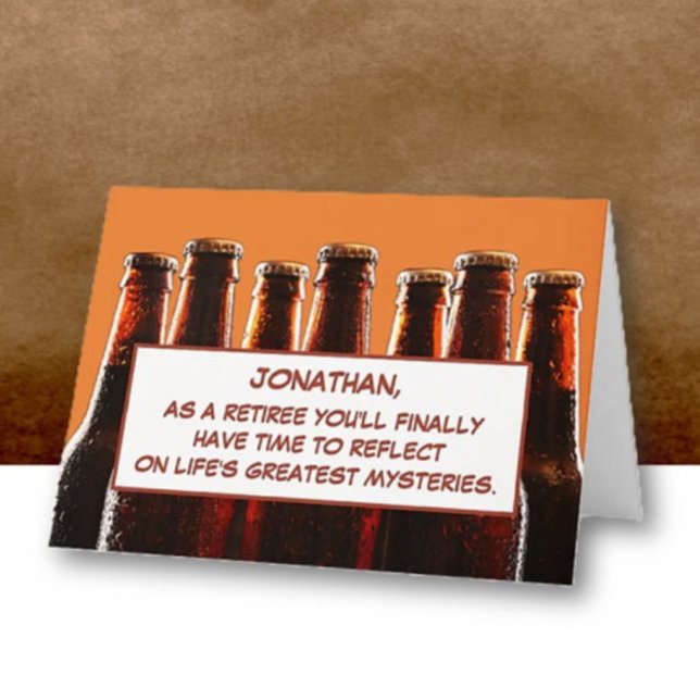 Personalized! Fun Beer Theme Retirement Card (Creator Uploaded)