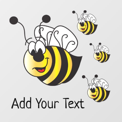 Personalized _ Fun Bumble Bees Wall Decal