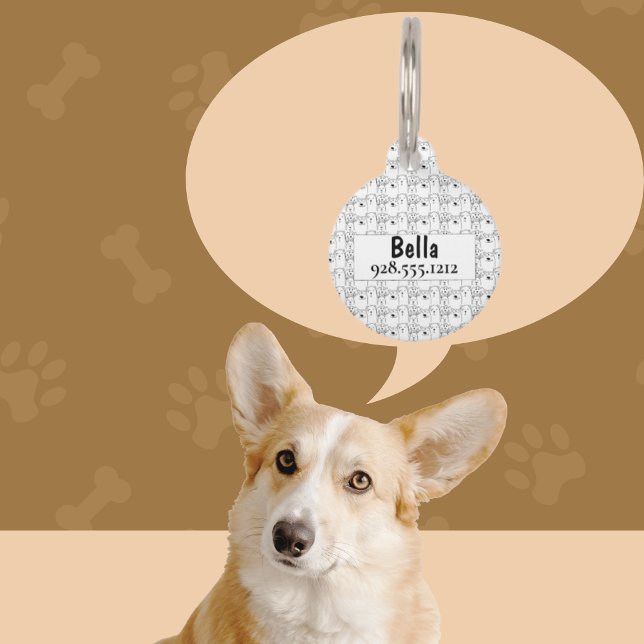 Personalized Fun Cartoon Dog | LARGE  Pet ID Tag (Creator Uploaded)