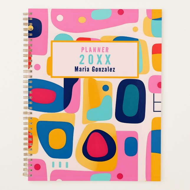 Personalized Fun Colorful 2025 Planner (Front)