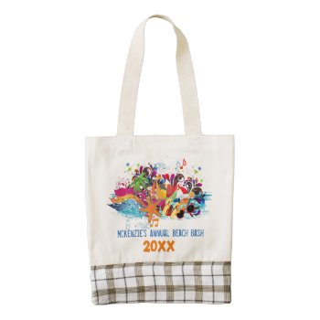 Personalized Fun Colorful Photo Beach Bag by PersonalizationShop at Zazzle