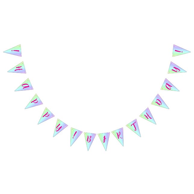 Personalized Fun, Colorful Rainbow Happy Birthday! Bunting Flags (All)