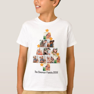 Personalized Fun Family Christmas 11 Photo Collage T-Shirt