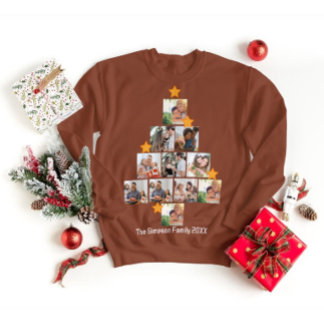 Personalized Fun Family Christmas 11 Photo Collage T-Shirt