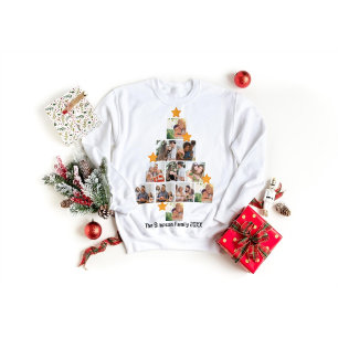 Personalized Fun Family Christmas 11 Photo Collage T-Shirt