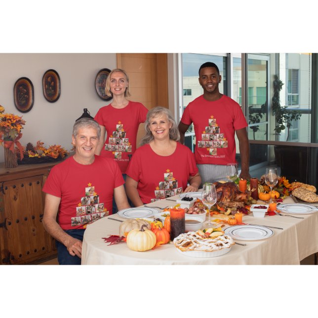 Personalized Fun Family Christmas 11 Photo Collage T-Shirt (Creator Uploaded)