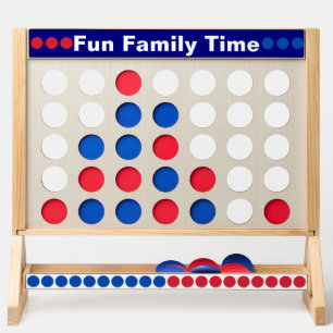 Personalized Fun Family Time in Red and Blue Fast Four