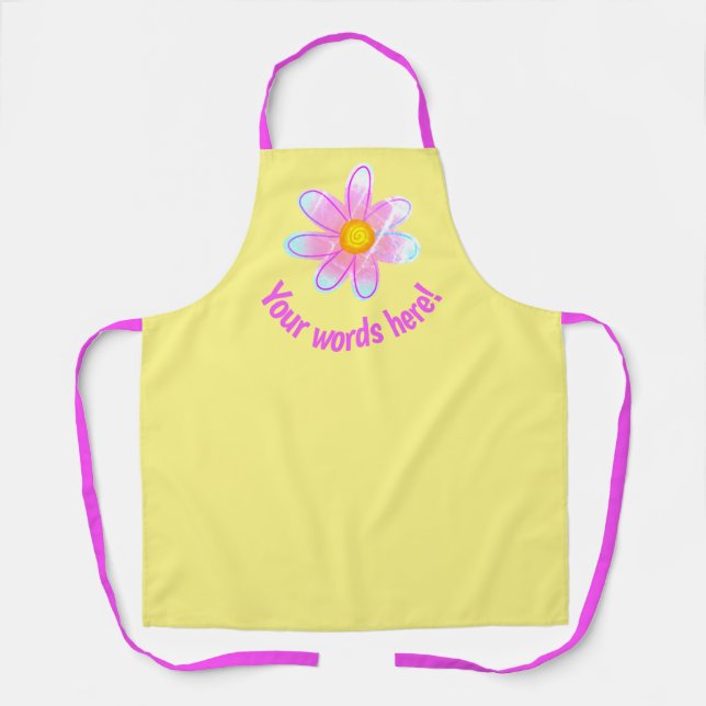 Personalized Fun Flower Apron (Front)