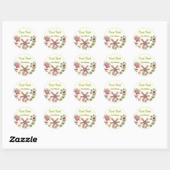 Personalized Fun Flowers Stickers | Zazzle