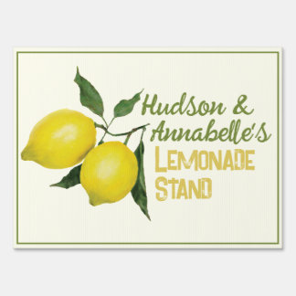 Personalized Fun Kids Lemonade Stand Sign
