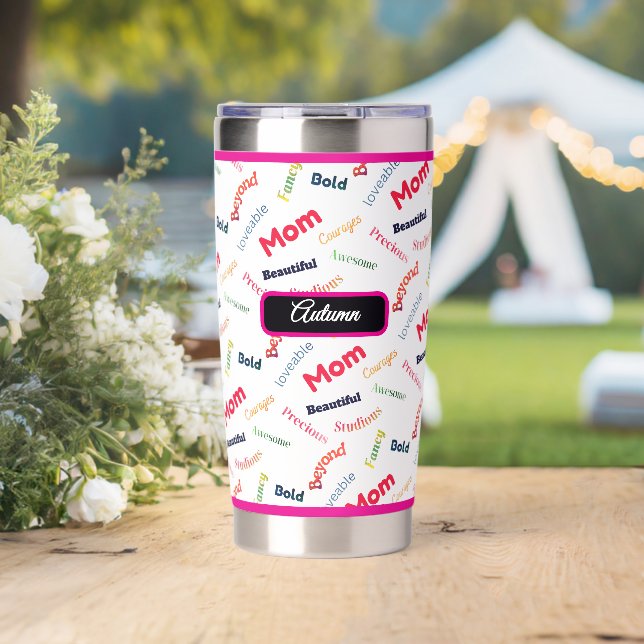 Personalized Fun-Loving Mom Insulated Tumbler (Wedding (Rotated))
