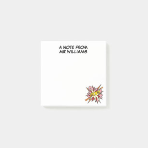 Personalized Fun Modern Cool Comic Book POP Post-it Notes