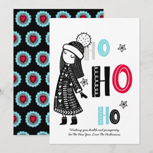 Personalized Fun Scandinavian Modern Christmas Invitation
