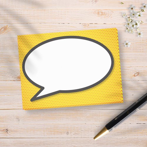 Personalized Fun Simple Comic Book Speech Bubble Post_it Notes