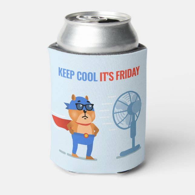 Personalized Fun Superhero Quote Humor Can Cooler (Can Back)