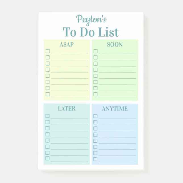 Personalized Fun To Do List Notes (Front)