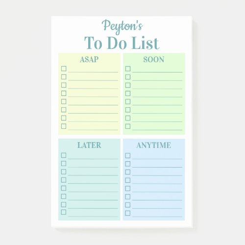 Personalized Fun To Do List Post_it Notes