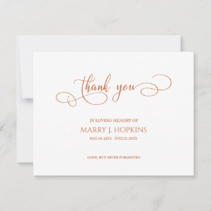 Personalized Funeral Bereavement Thank You Card