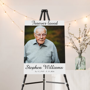 Personalized Funeral forever loved photo Foam Board