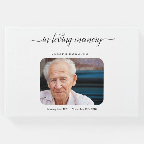 Personalized Funeral Guest Book  Memorial Sign In