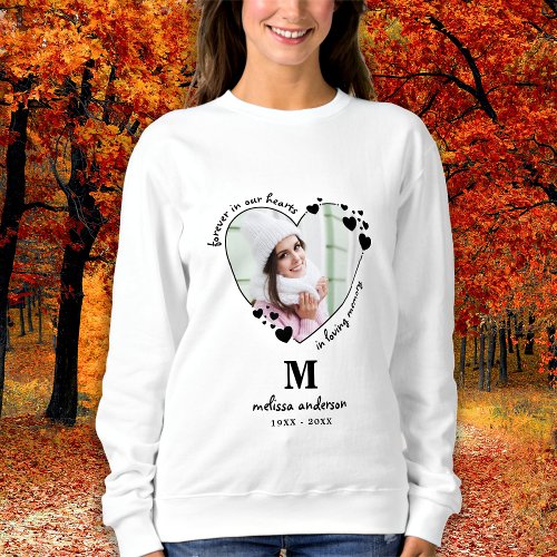 Personalized Funeral Photo Loving Memory Memorial Sweatshirt