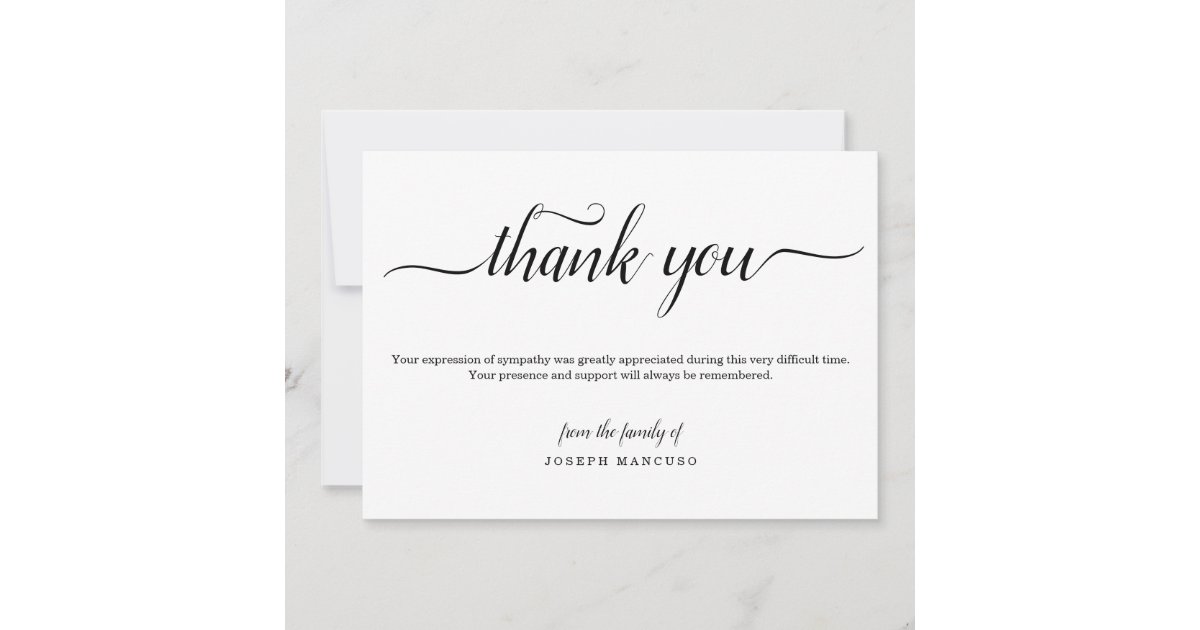 personalized funeral thank you card with photo zazzle com funeral thank you cards personalized