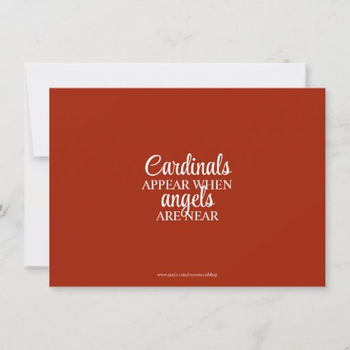 Personalized Funeral Thank You Cardinal Bird Note Zazzle