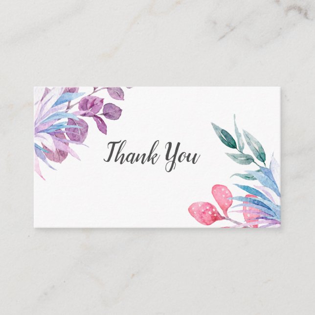 Personalized Funeral Thank You Note Enclosure Card (Front)