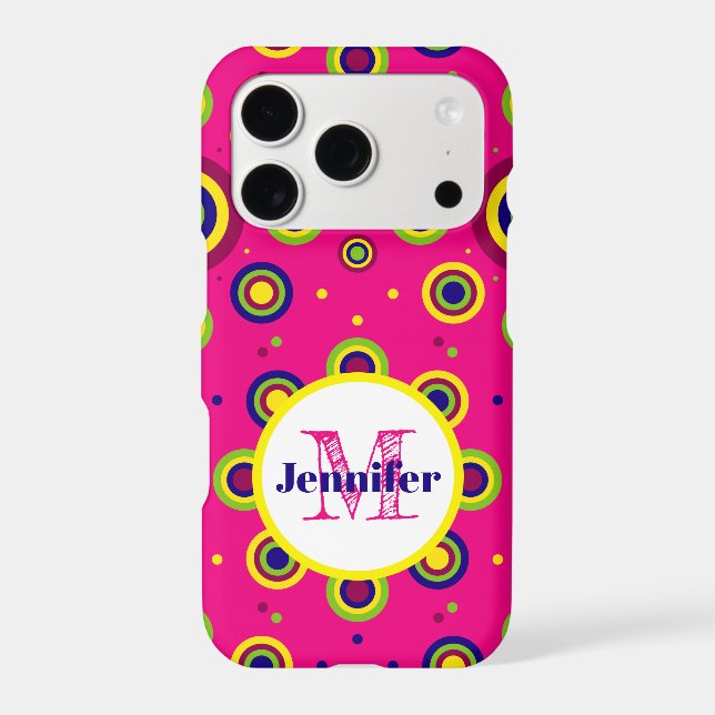 Personalized Funky Circles Pattern Iphone Case (Back)