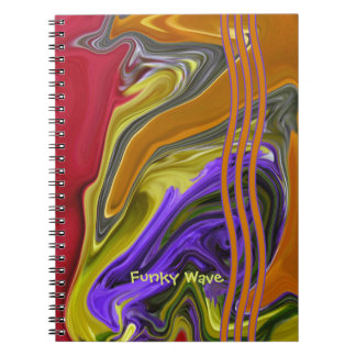 Personalized Funky Liquid Wave Abstract Notebook