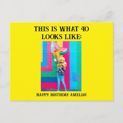 Personalized Funny 40th Milestone Birthday