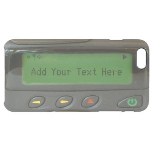 Personalized Funny 90s Old School Pager Clear iPhone 6 Plus Case
