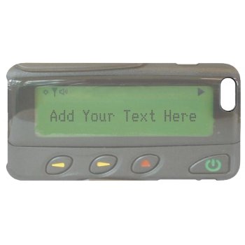 Personalized Funny 90s Old School Pager Clear Iphone 6 Plus Case by CityHunter at Zazzle