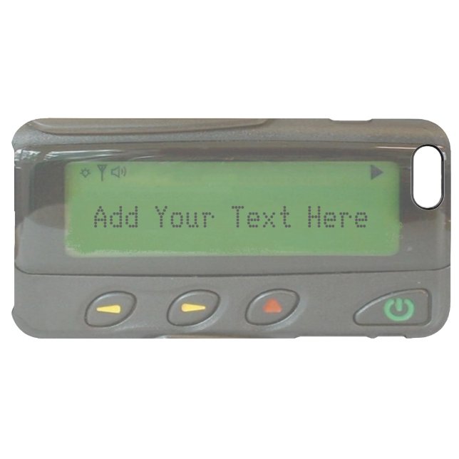 Personalized Funny 90s Old School Pager Uncommon iPhone Case (Back Horizontal)