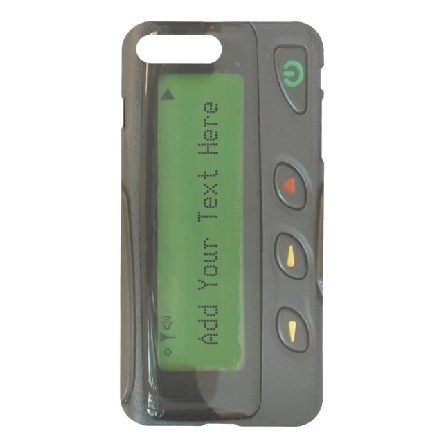 Personalized Funny 90s Old School Pager Uncommon iPhone Case (Back)
