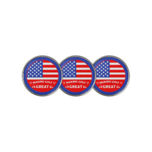 Personalized Funny American Golf Player Ball Marker