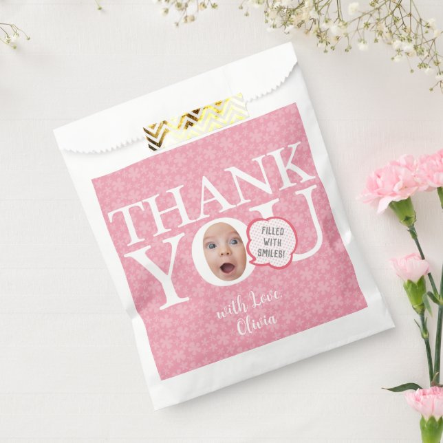 Personalized funny baby face 1st birthday party favor bag (Sealed)