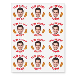 Personalized Funny Bachelorette with Photo & text Temporary Tattoos