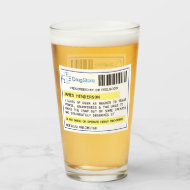 Personalized funny beer/cider prescription glass