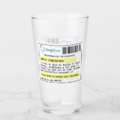 Personalized funny beer/cider prescription glass (Front)