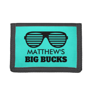 Personalized funny big bucks money velcro wallet