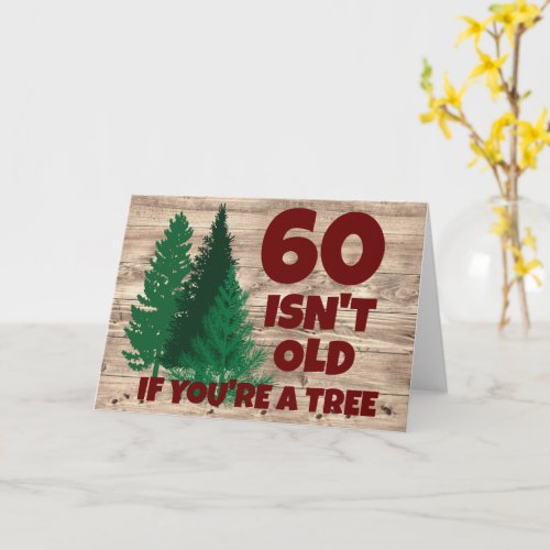 Personalized Funny Birthday Old Age Tree Card