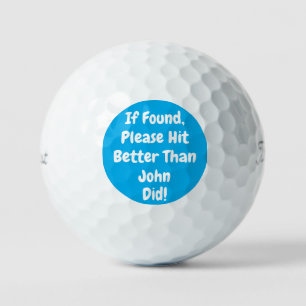 personalized funny blue golf balls
