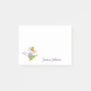 Personalized Funny Cartoon Flying Duck notepad